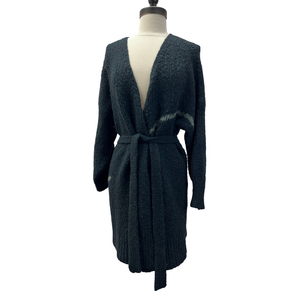 Paloma Wool Cardigan Womens OS Green Good Alpaca Wool Belted Knit Sweater